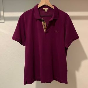 Authentic Burberry Plum Polo XL